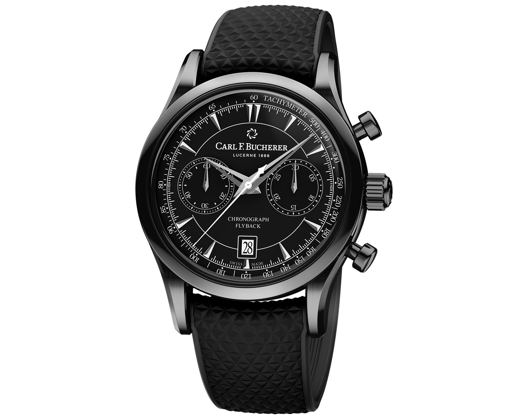 Carl F. Bucherer Manero Flyback Black Dial 43 mm Automatic Watch For Men - 2