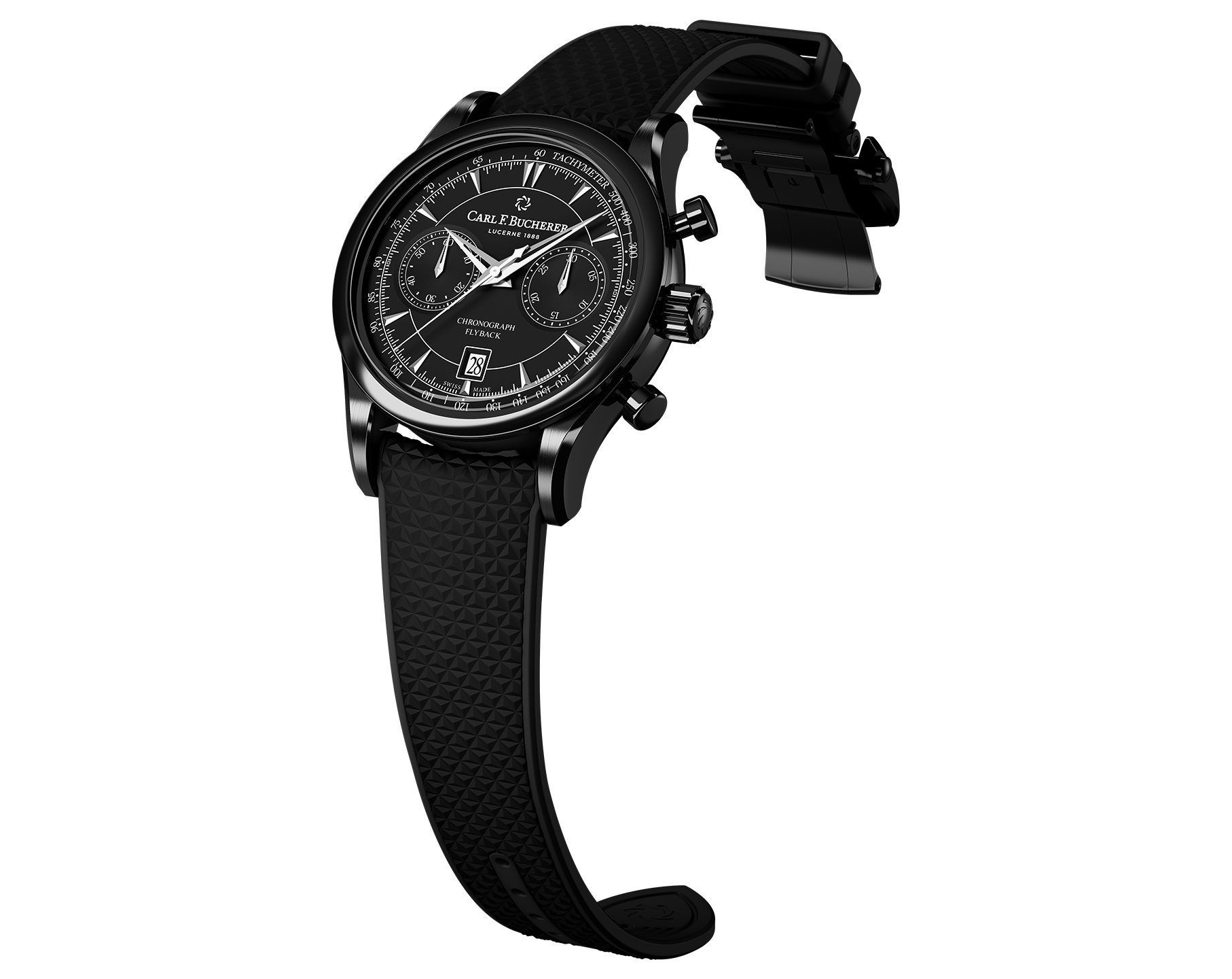 Carl F. Bucherer Manero Flyback Black Dial 43 mm Automatic Watch For Men - 3