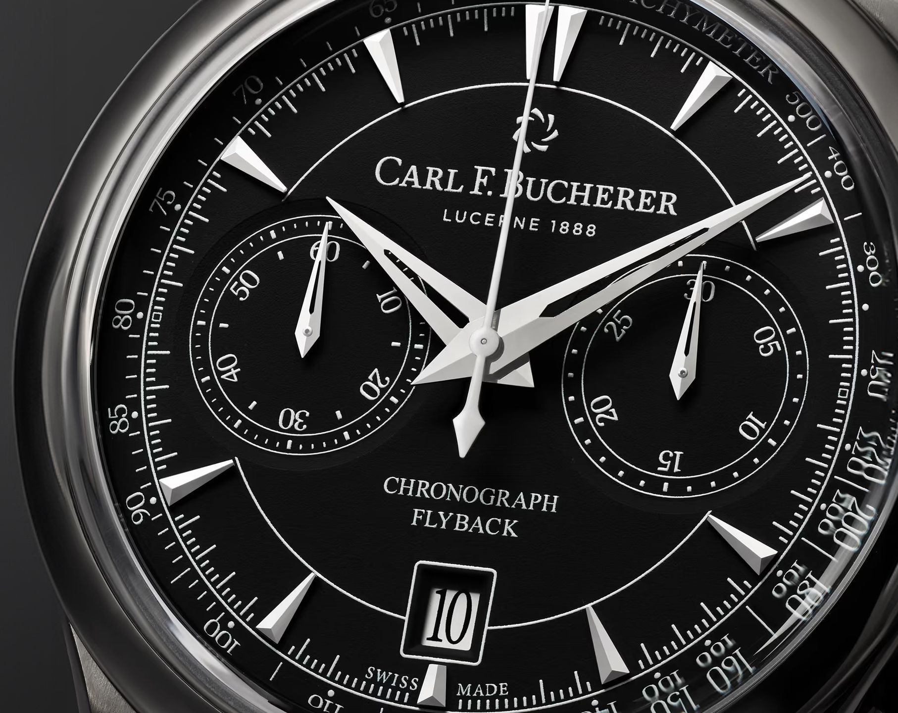 Carl F. Bucherer Manero Flyback Black Dial 43 mm Automatic Watch For Men - 6