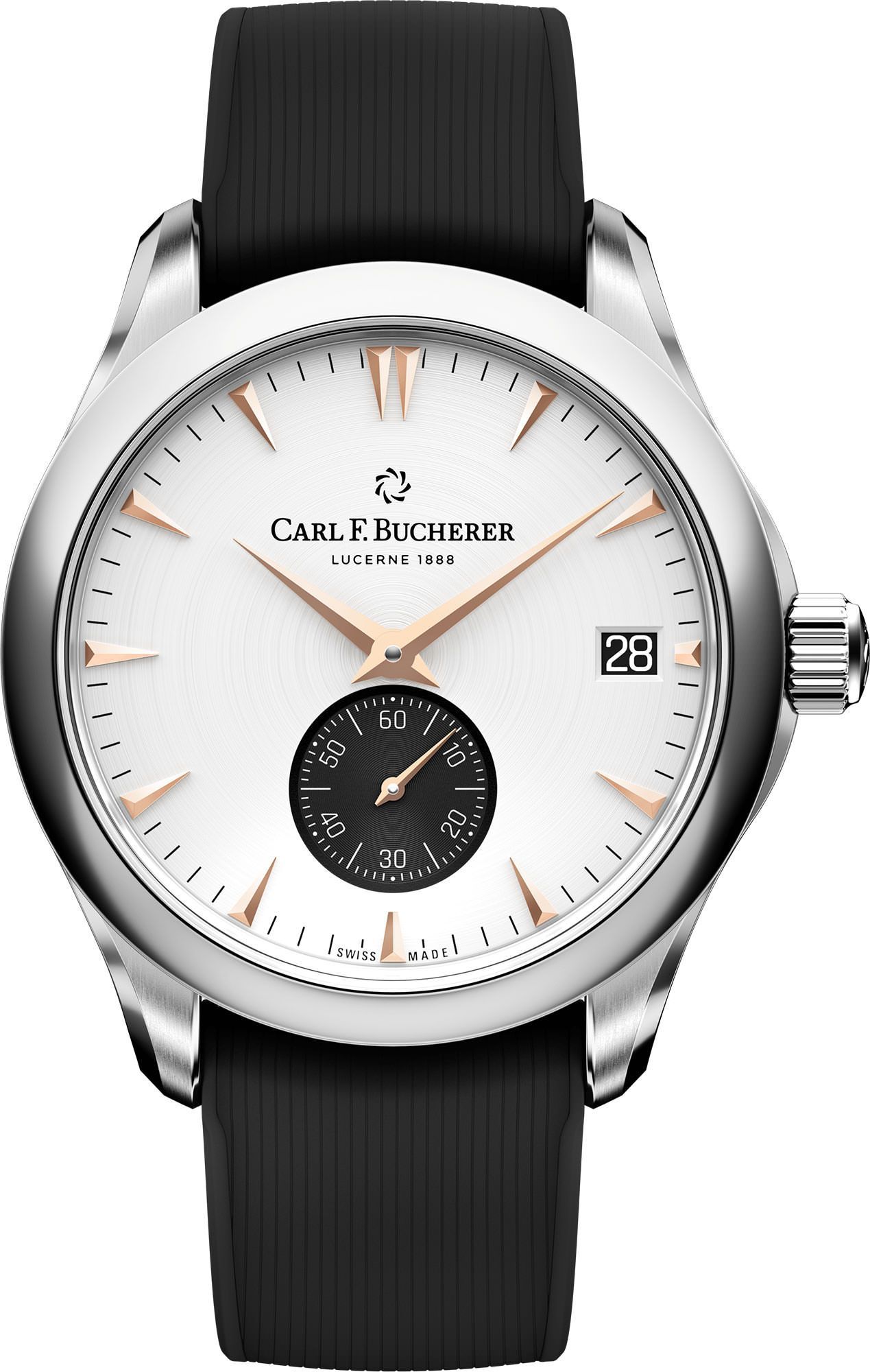 Carl F. Bucherer Manero Peripheral White Dial 40.6 mm Automatic Watch For Men - 1