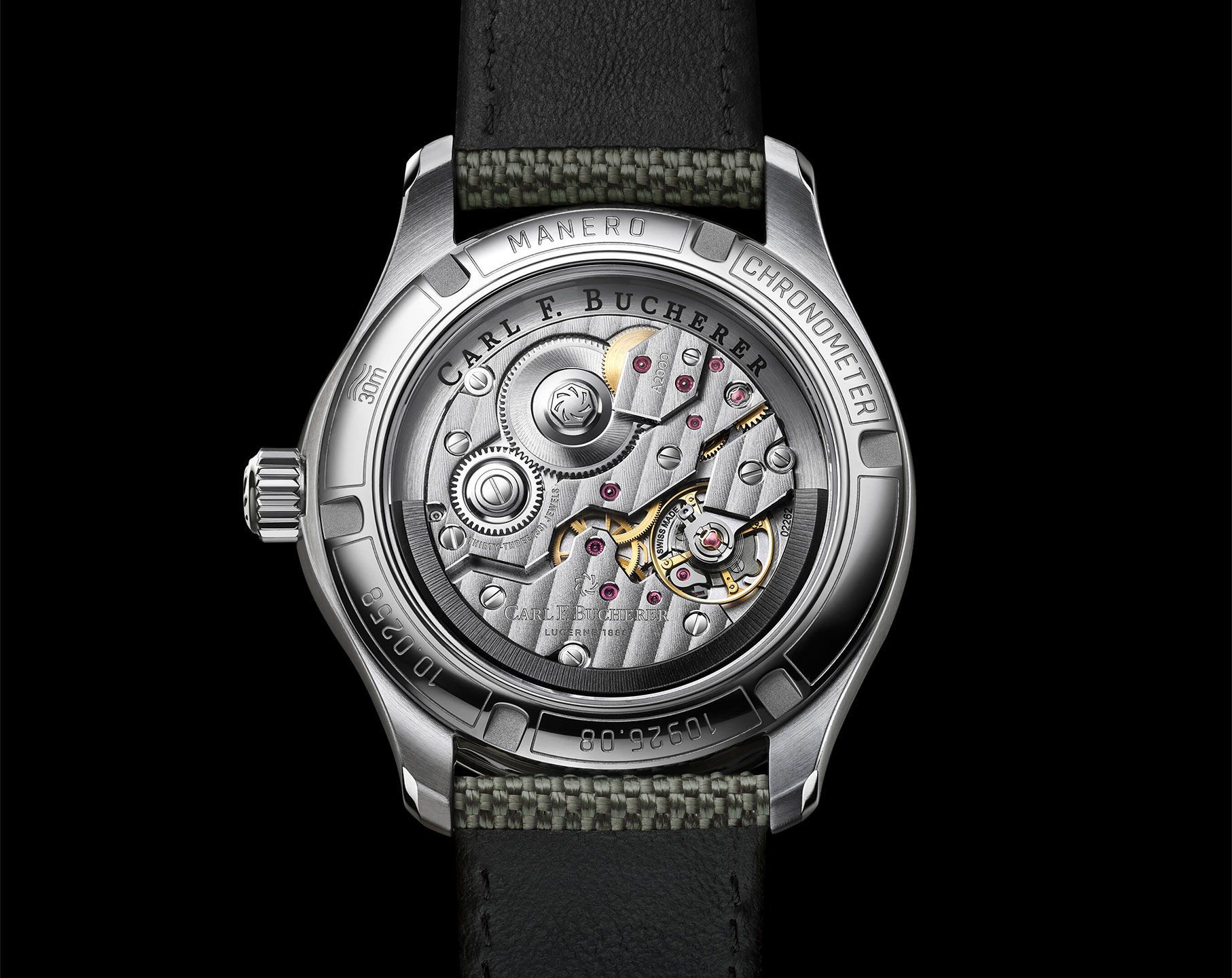 Carl F. Bucherer Manero Peripheral BigDate Grey Dial 41.60 mm Automatic Watch For Men - 4