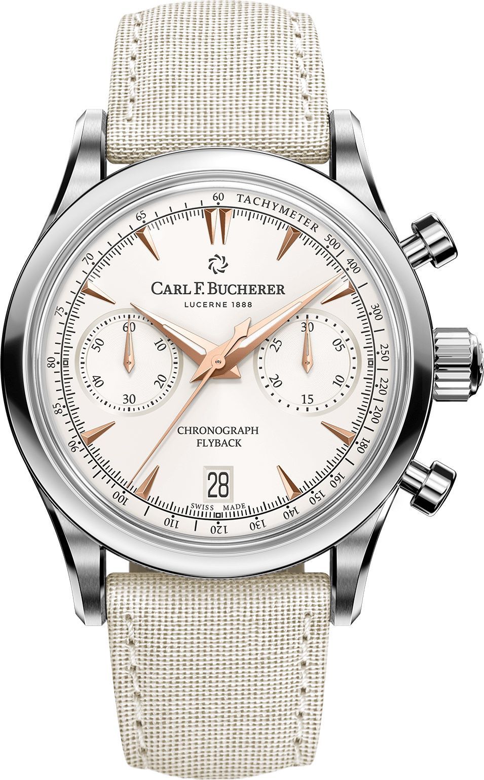 Carl F. Bucherer Manero Flyback Silver Dial 40 mm Automatic Watch For Men - 1