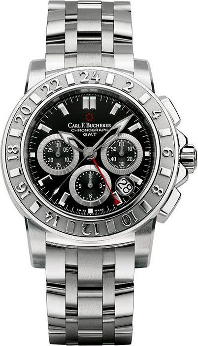 Carl F. Bucherer Patravi TravelGraph Black Dial 42 mm Automatic Watch For Men - 1