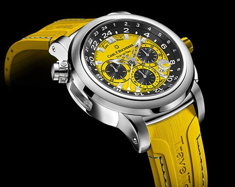 Carl F. Bucherer Patravi TravelTec Yellow Dial 46.6 mm Automatic Watch For Men - 2