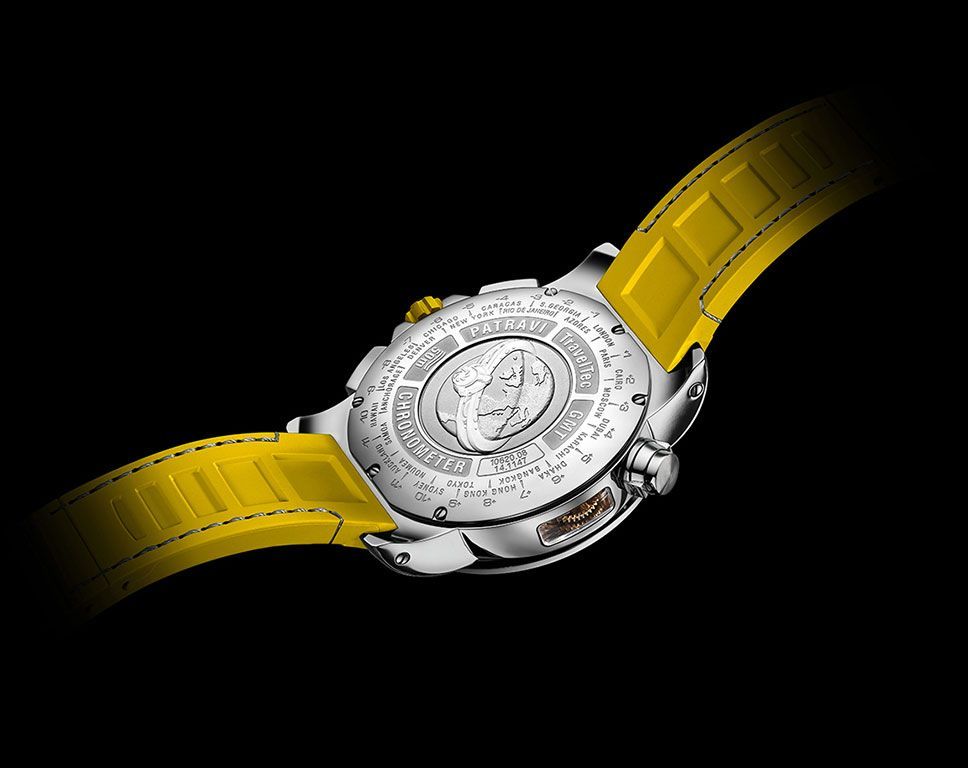 Carl F. Bucherer Patravi TravelTec Yellow Dial 46.6 mm Automatic Watch For Men - 3