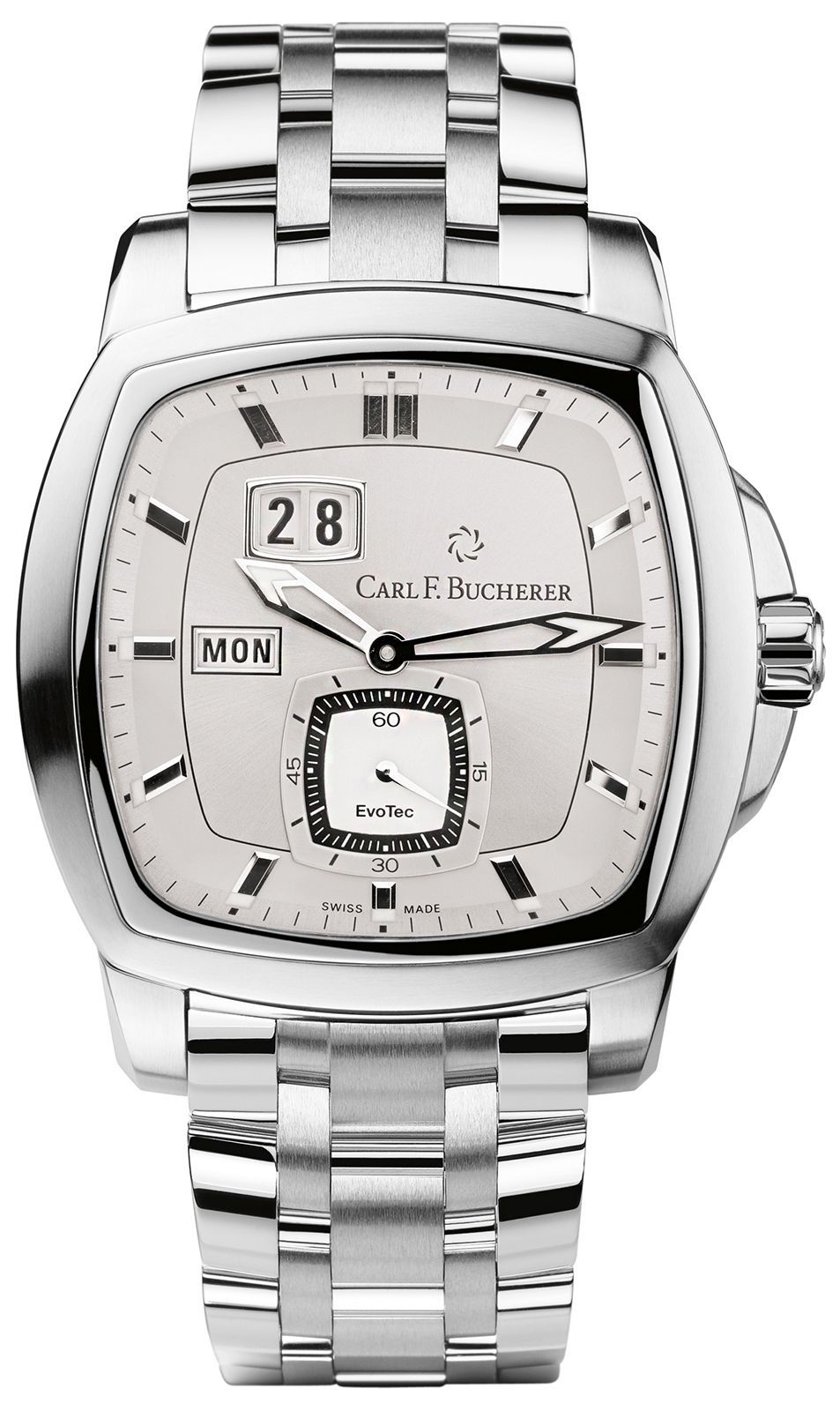 Carl F. Bucherer Patravi EvoTec DayDate Silver Dial 43.7 mm Automatic Watch For Men - 1