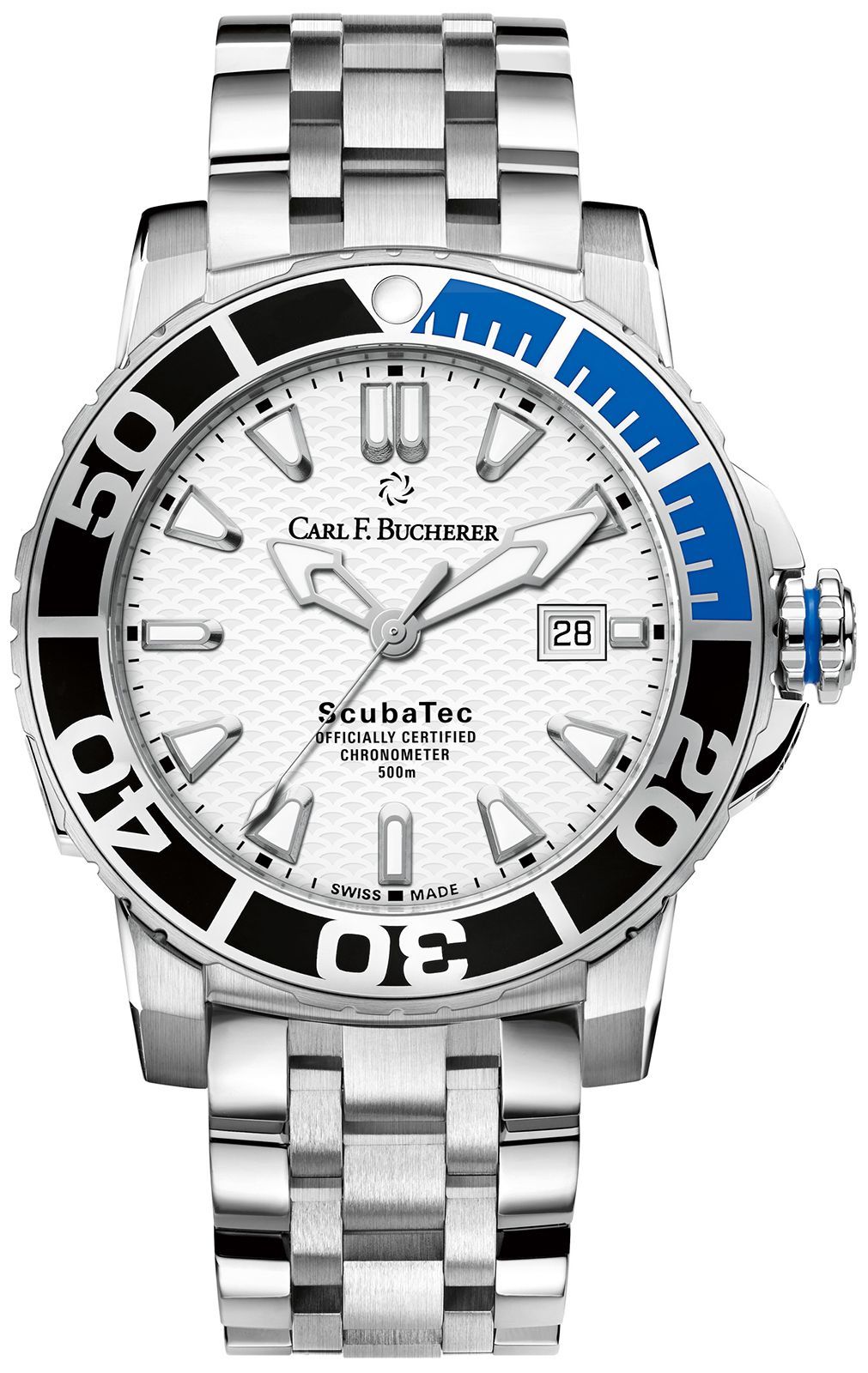 Carl F. Bucherer ScubaTec 44.6 mm Watch in Silver Dial For Men - 1