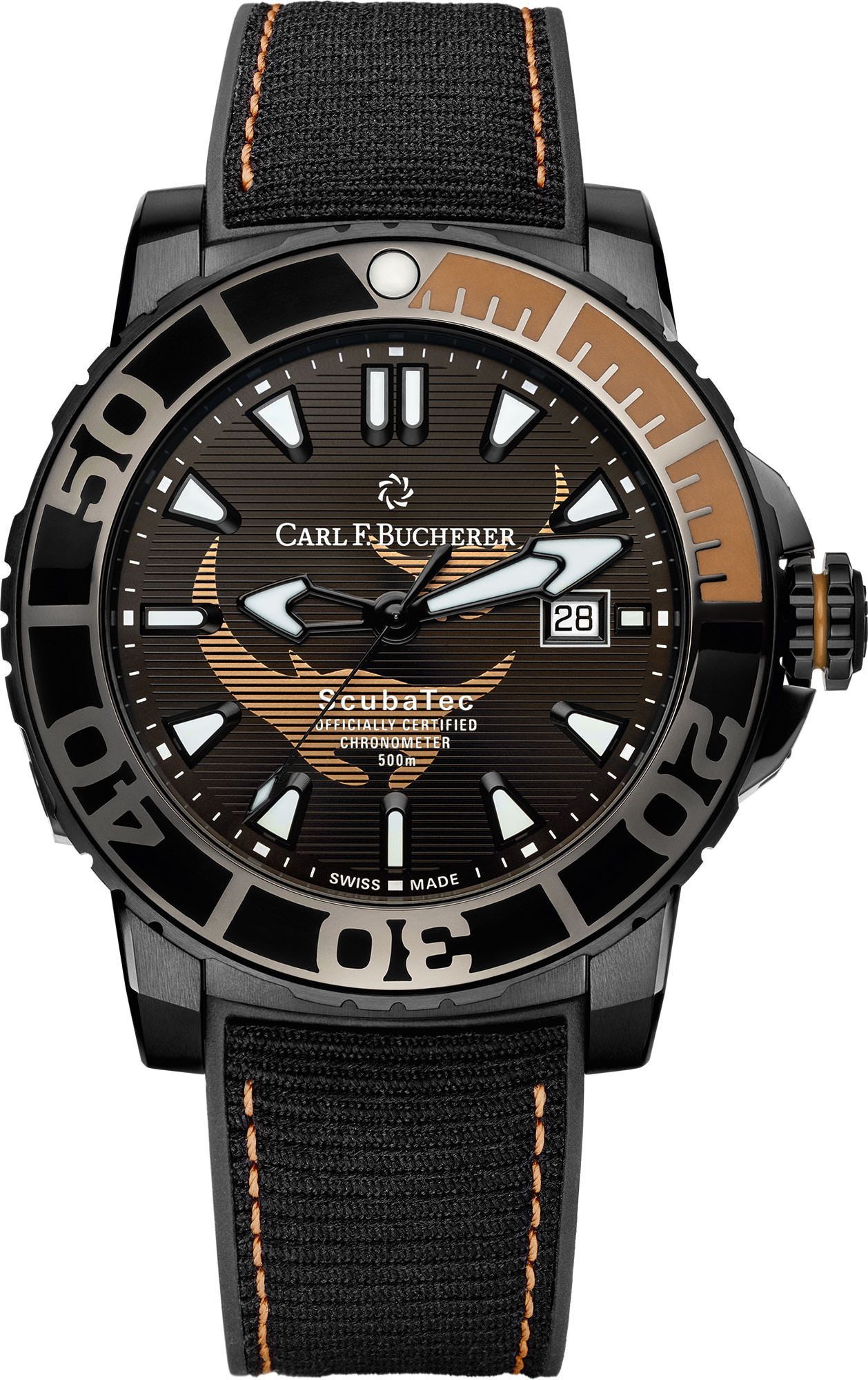 Carl F. Bucherer ScubaTec 44.6 mm Watch in Black Dial For Men - 1