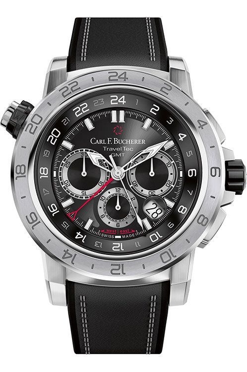 Carl F. Bucherer TravelTec II 47.4 mm Watch in Black Dial