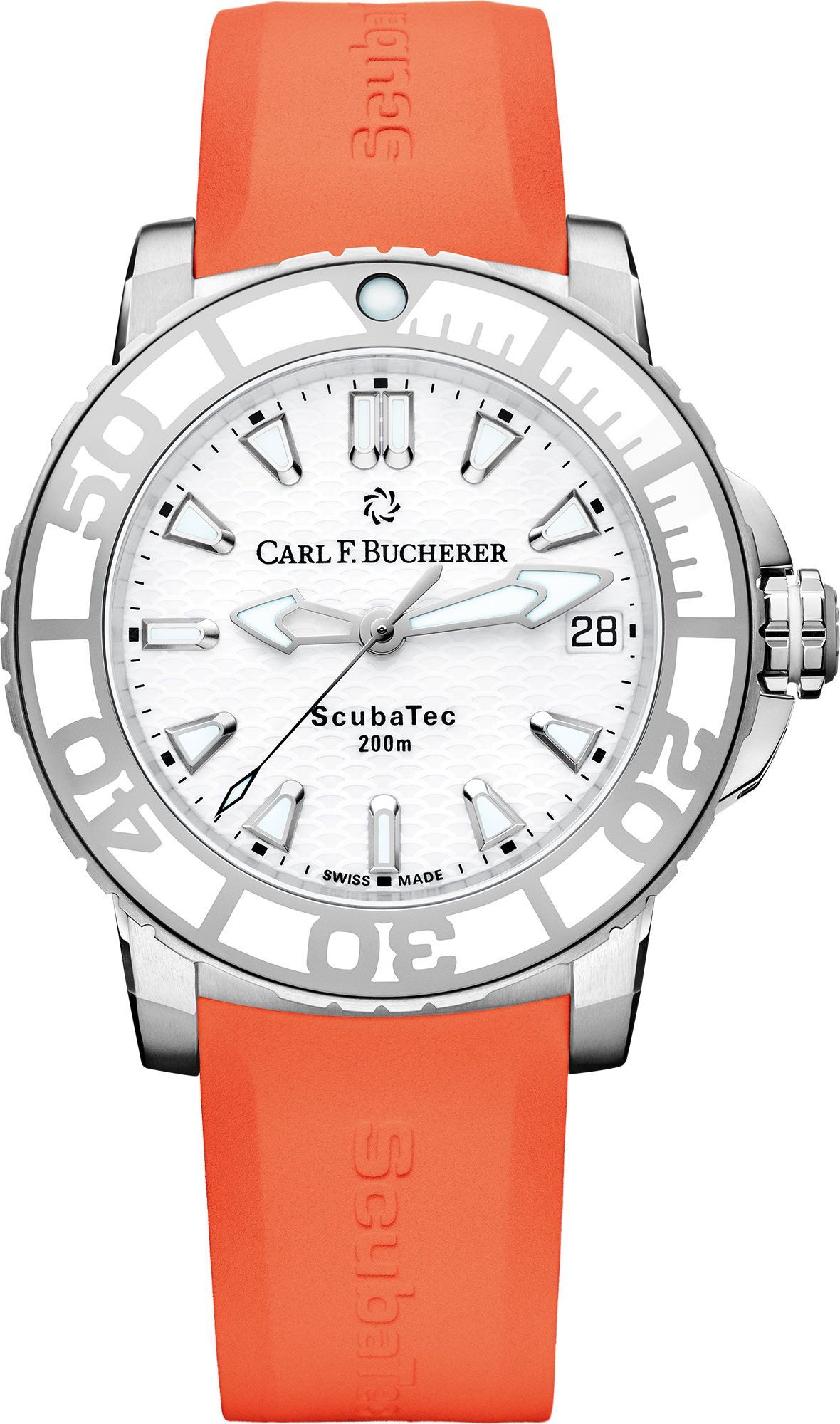 Carl F. Bucherer ScubaTec 36.5 mm Watch in White Dial For Women - 1