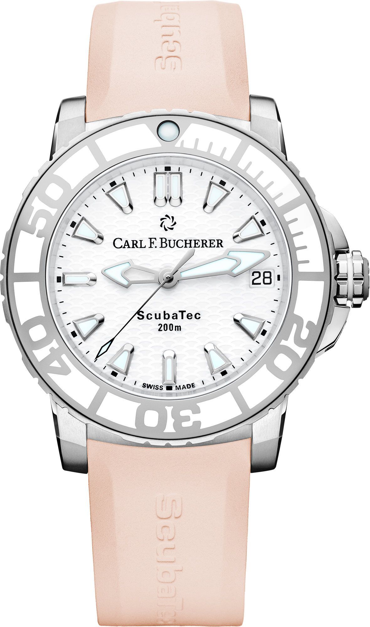 Carl F. Bucherer ScubaTec 36.5 mm Watch in White Dial For Women - 1