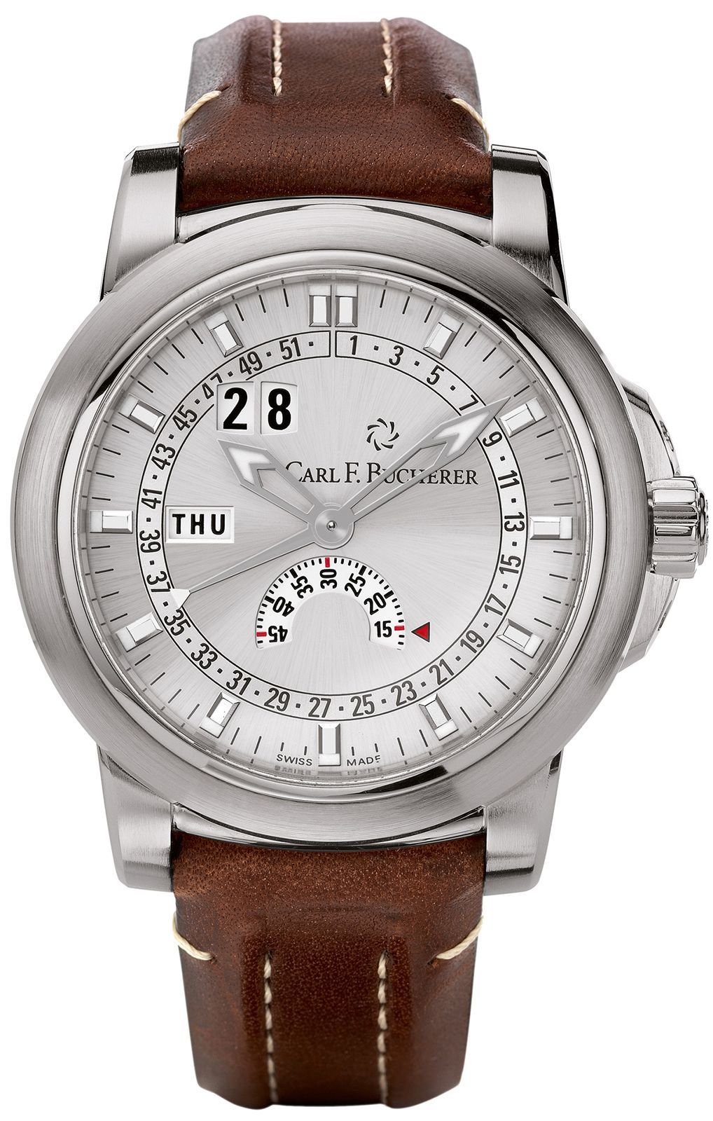 Carl F. Bucherer Patravi Calendar Silver Dial 42.6 mm Automatic Watch For Men - 1