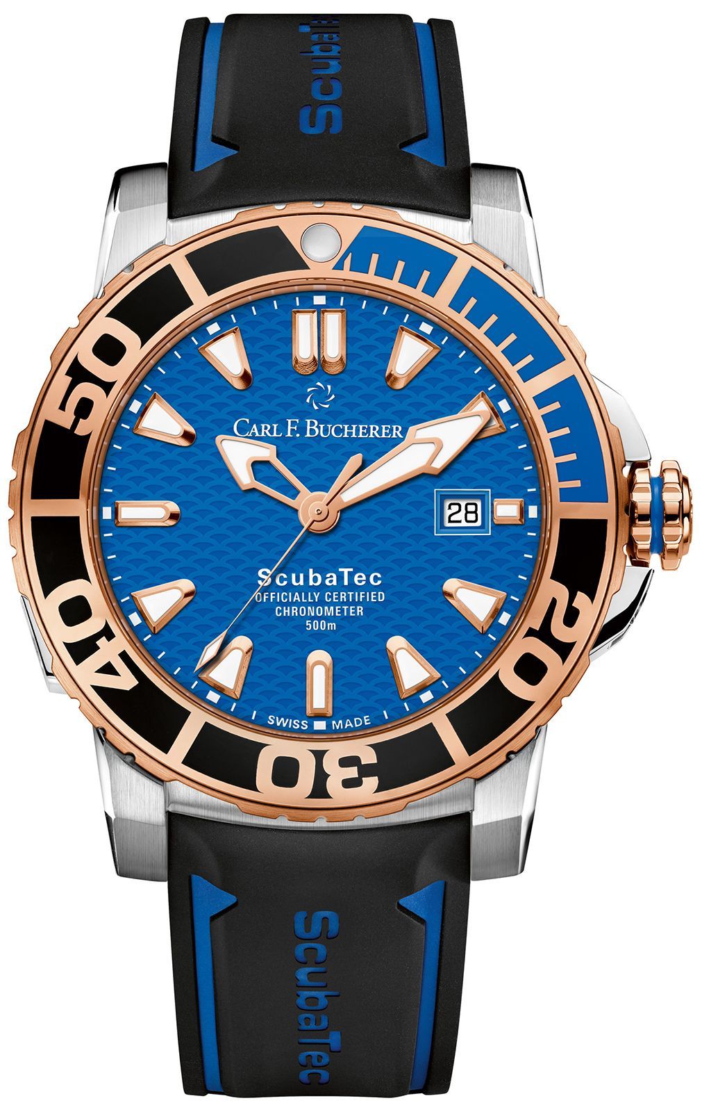 Carl F. Bucherer ScubaTec 44.6 mm Watch in Blue Dial For Men - 1