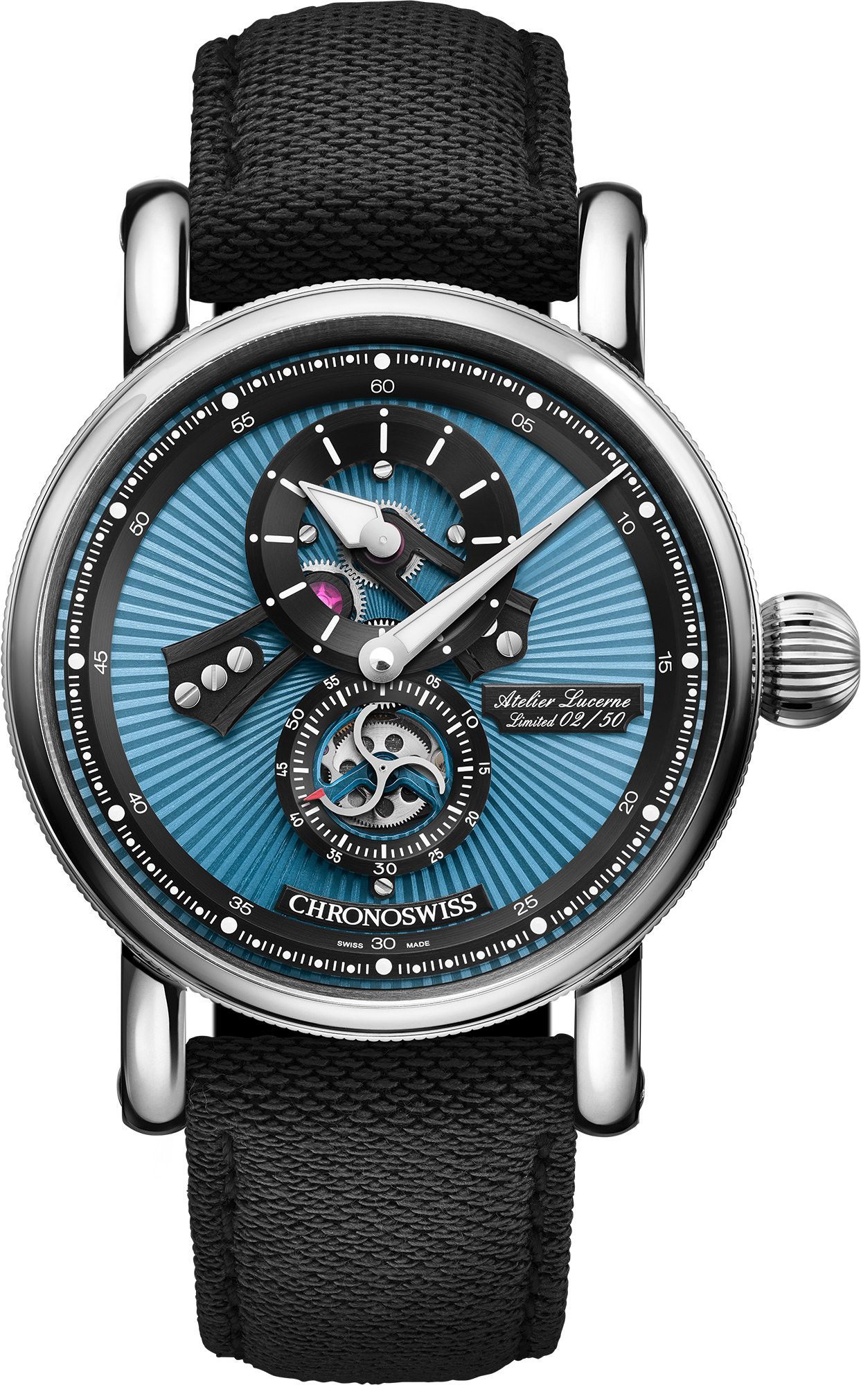 Chronoswiss Open Gear Flying Regulator Open Gear Blue Dial 41 mm Automatic Watch For Men - 1