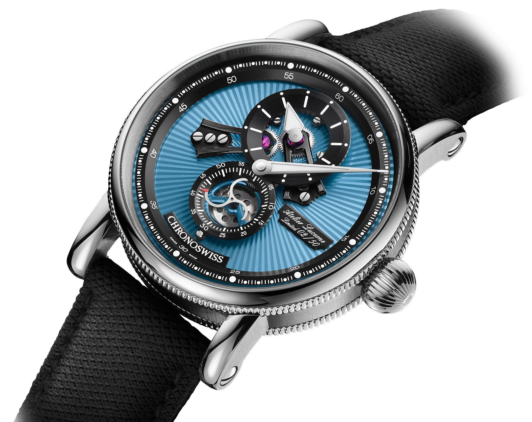 Chronoswiss Open Gear Flying Regulator Open Gear Blue Dial 41 mm Automatic Watch For Men - 2