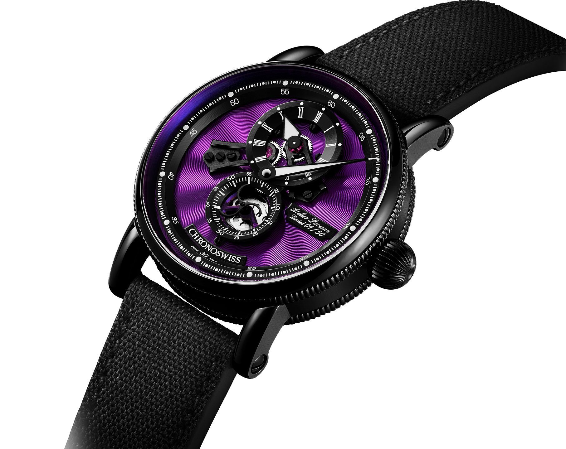 Chronoswiss Open Gear Flying Regulator Open Gear Purple Dial 41 mm Automatic Watch For Men - 2