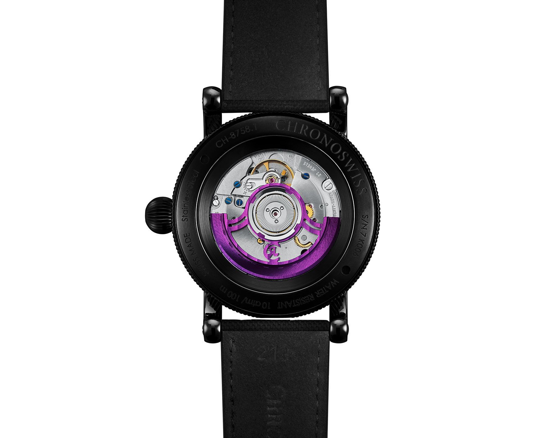 Chronoswiss Open Gear Flying Regulator Open Gear Purple Dial 41 mm Automatic Watch For Men - 4