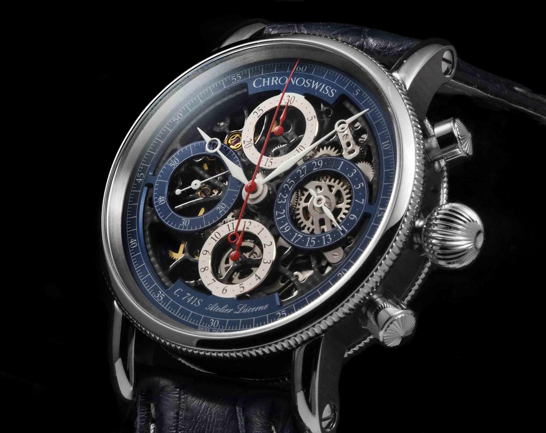 Chronoswiss Sirius Opus Chronograph Skeleton Dial 41 mm Automatic Watch For Men - 5