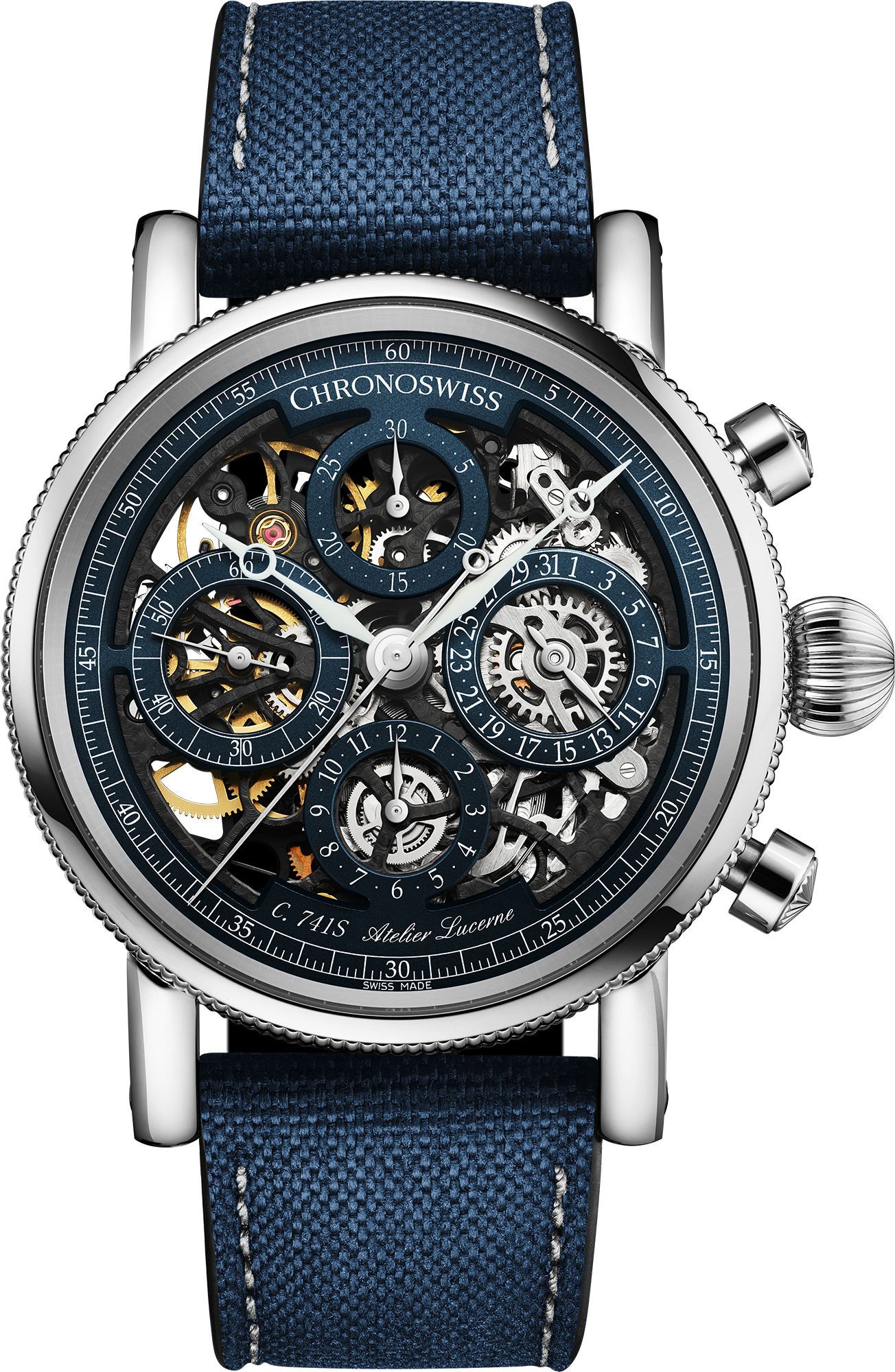 Chronoswiss Sirius Opus Chronograph Skeleton Dial 41 mm Automatic Watch For Men - 1