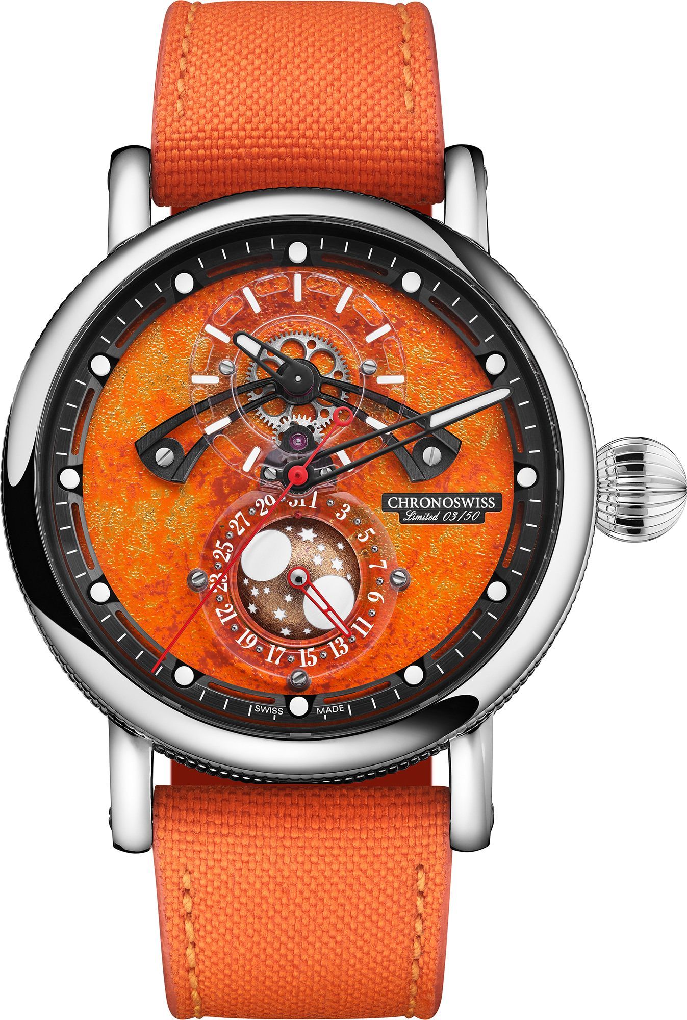 Chronoswiss Space Timer  Orange Dial 44 mm Automatic Watch For Men - 1