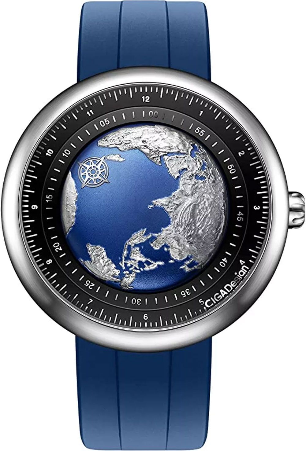 CIGA Design Series U  Blue & Silver Dial 46 mm Automatic Watch For Men - 1