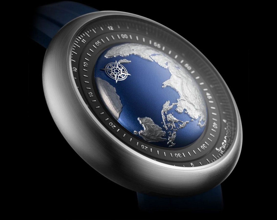 CIGA Design Series U  Blue & Silver Dial 46 mm Automatic Watch For Men - 3