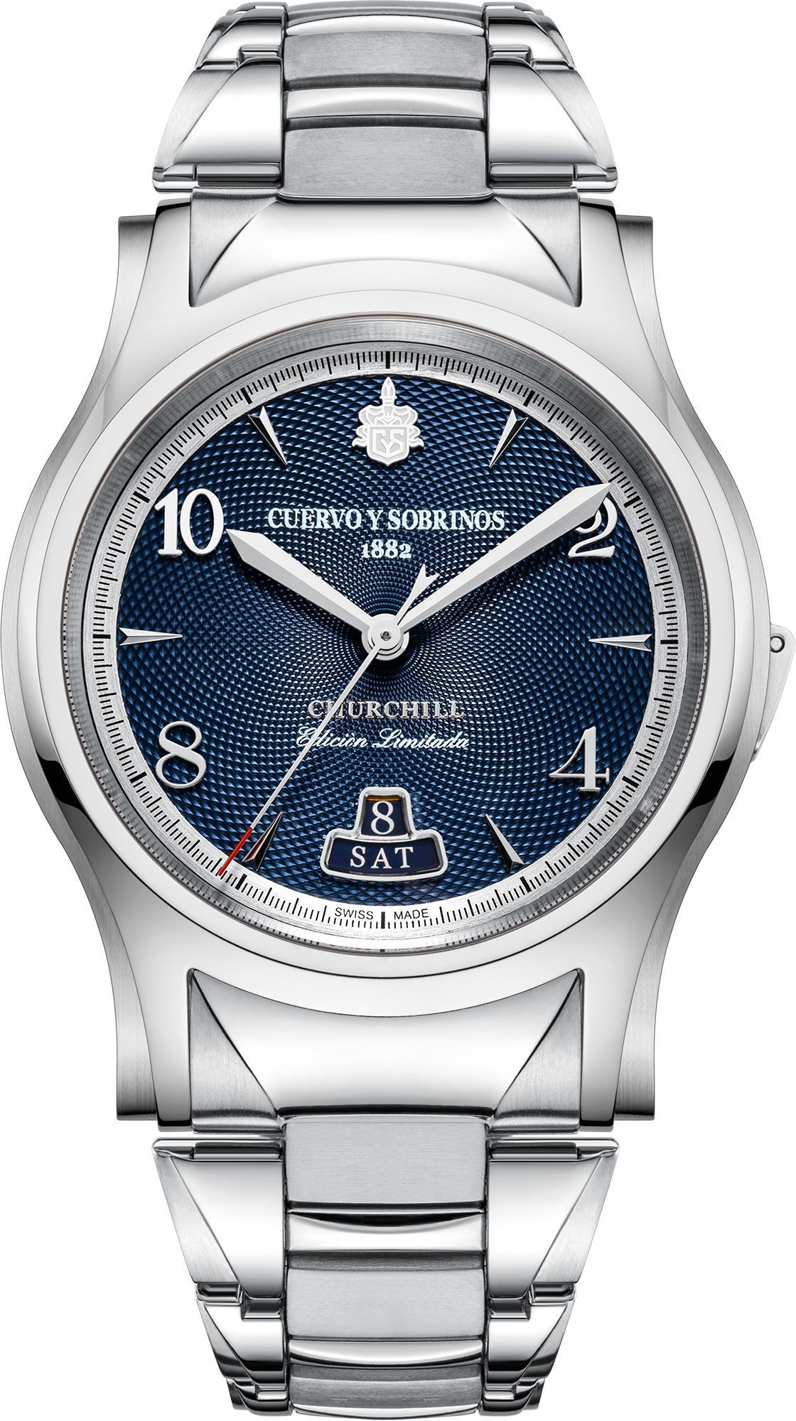 Cuervo y Sobrinos Churchill Sir Winston Blue Dial 43 mm Automatic Watch For Men - 1