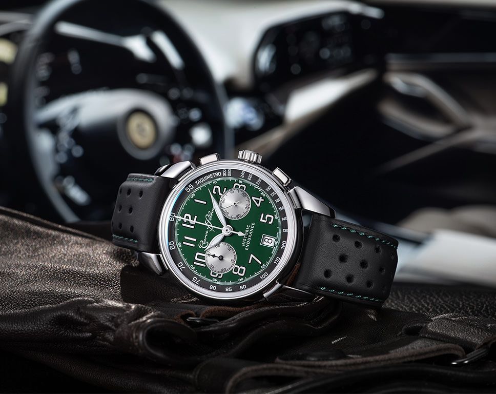 Cuervo y Sobrinos Historiador Historic Endurance Green Dial 40 mm Automatic Watch For Men - 4