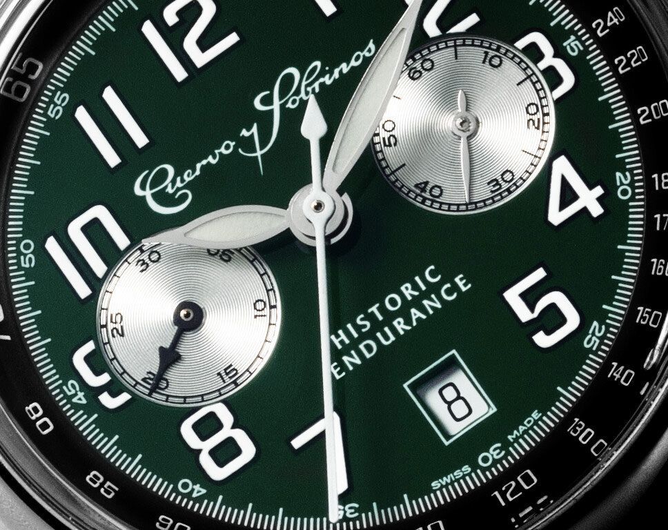 Cuervo y Sobrinos Historiador Historic Endurance Green Dial 40 mm Automatic Watch For Men - 6