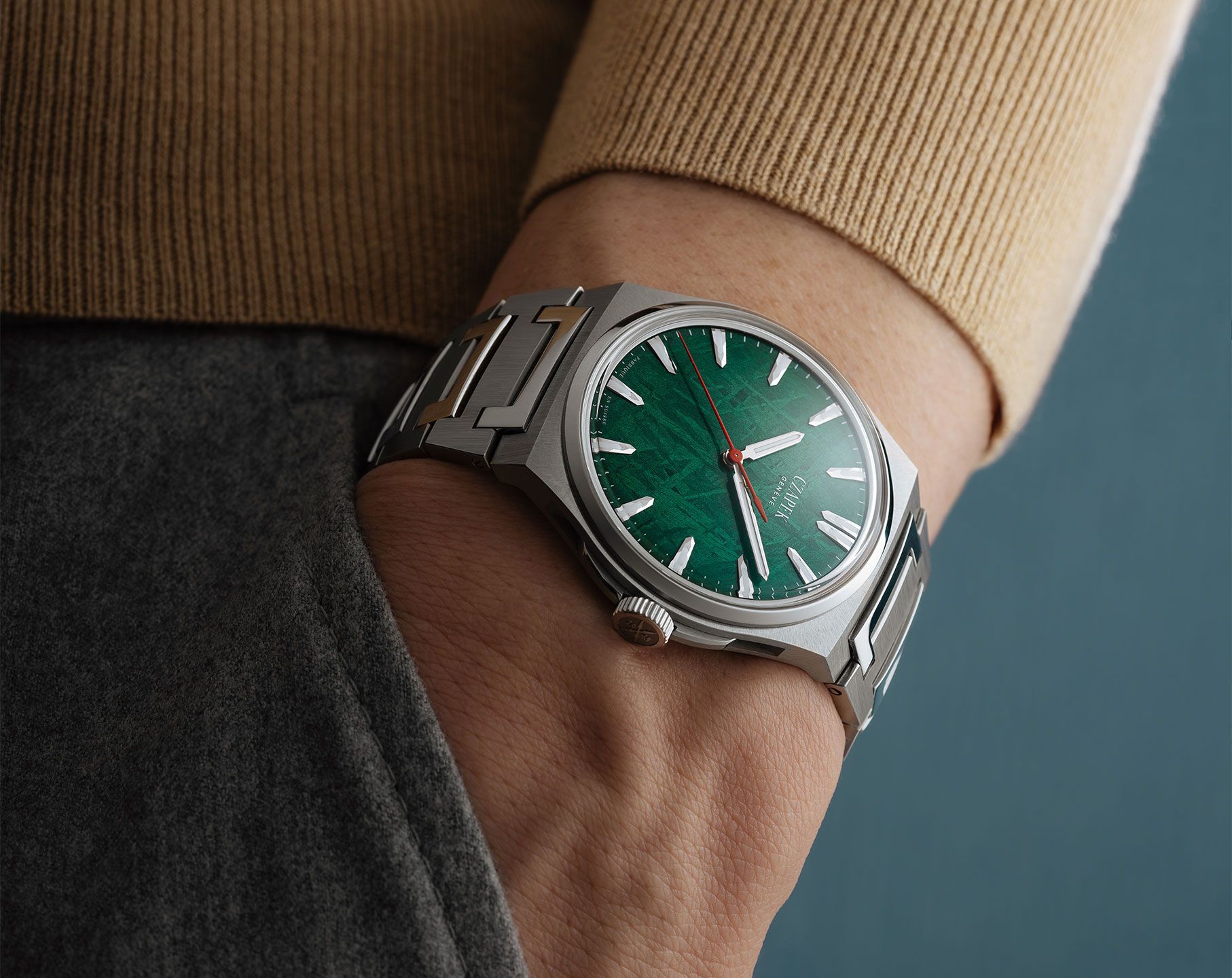 Czapek Antarctique  Green Dial 40.5 mm Automatic Watch For Men - 4