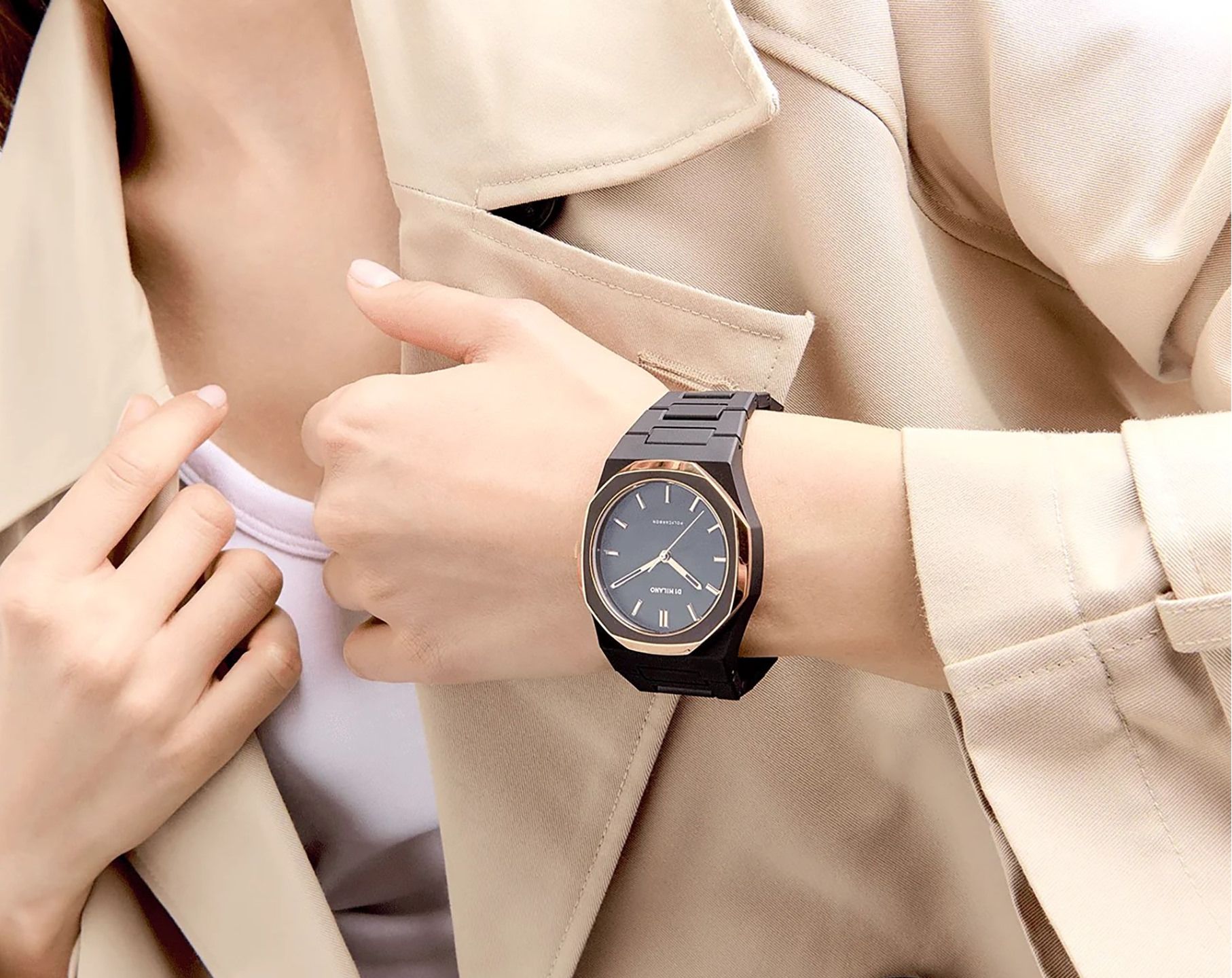 D1 Milano Polycarbon Quartz Watch | PCBJ35