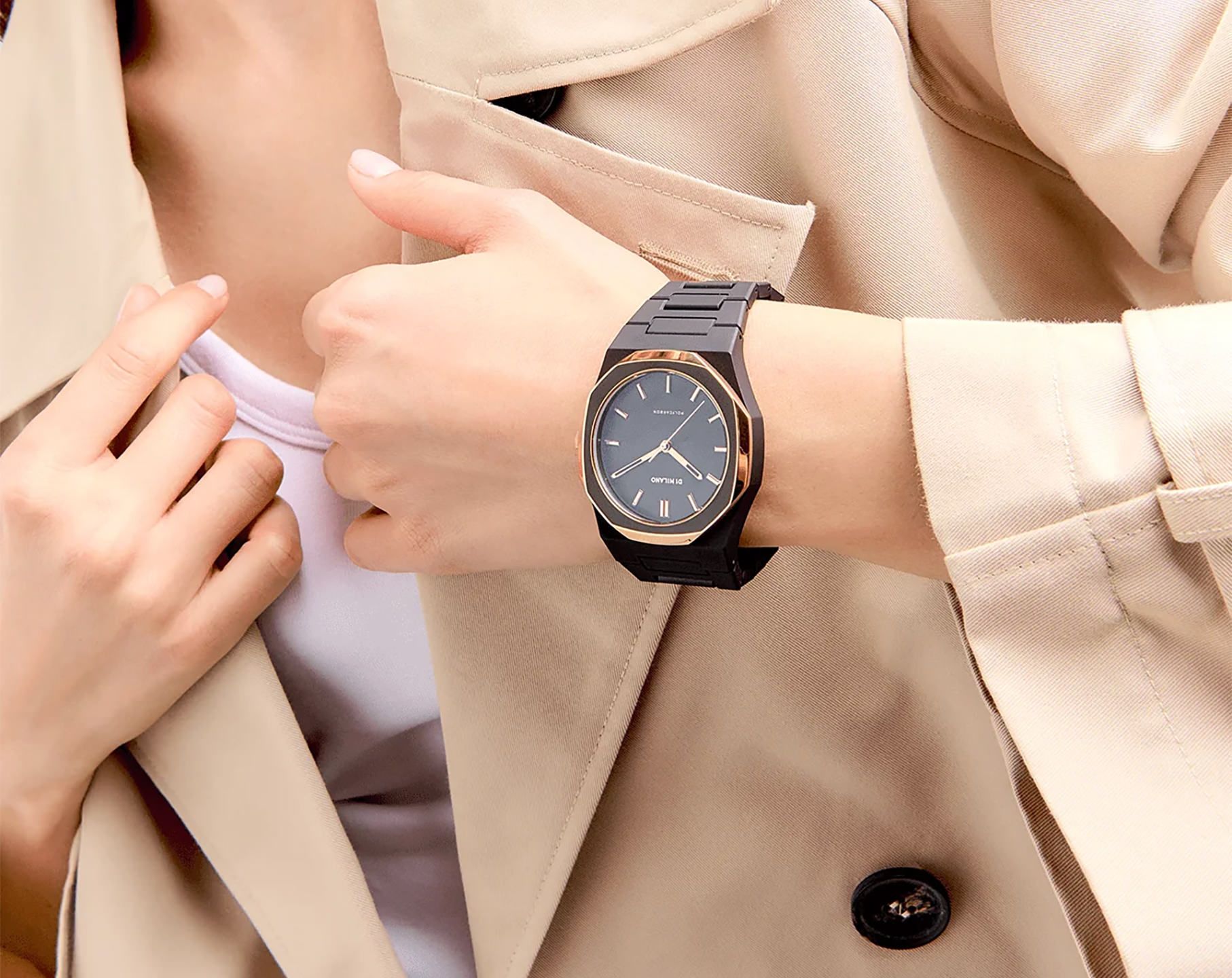 D1 MILANO POLYCARBON GLOAMING PCBJ15 D1ミラノ メンズ腕時計 ポリカーボン グローミング 超軽量 薄型ケース ポリカーボネート