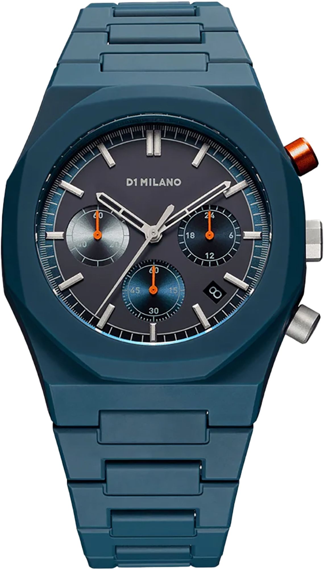 D1 Milano Polychrono Quartz Men Watches in Octagon case Blue Dial