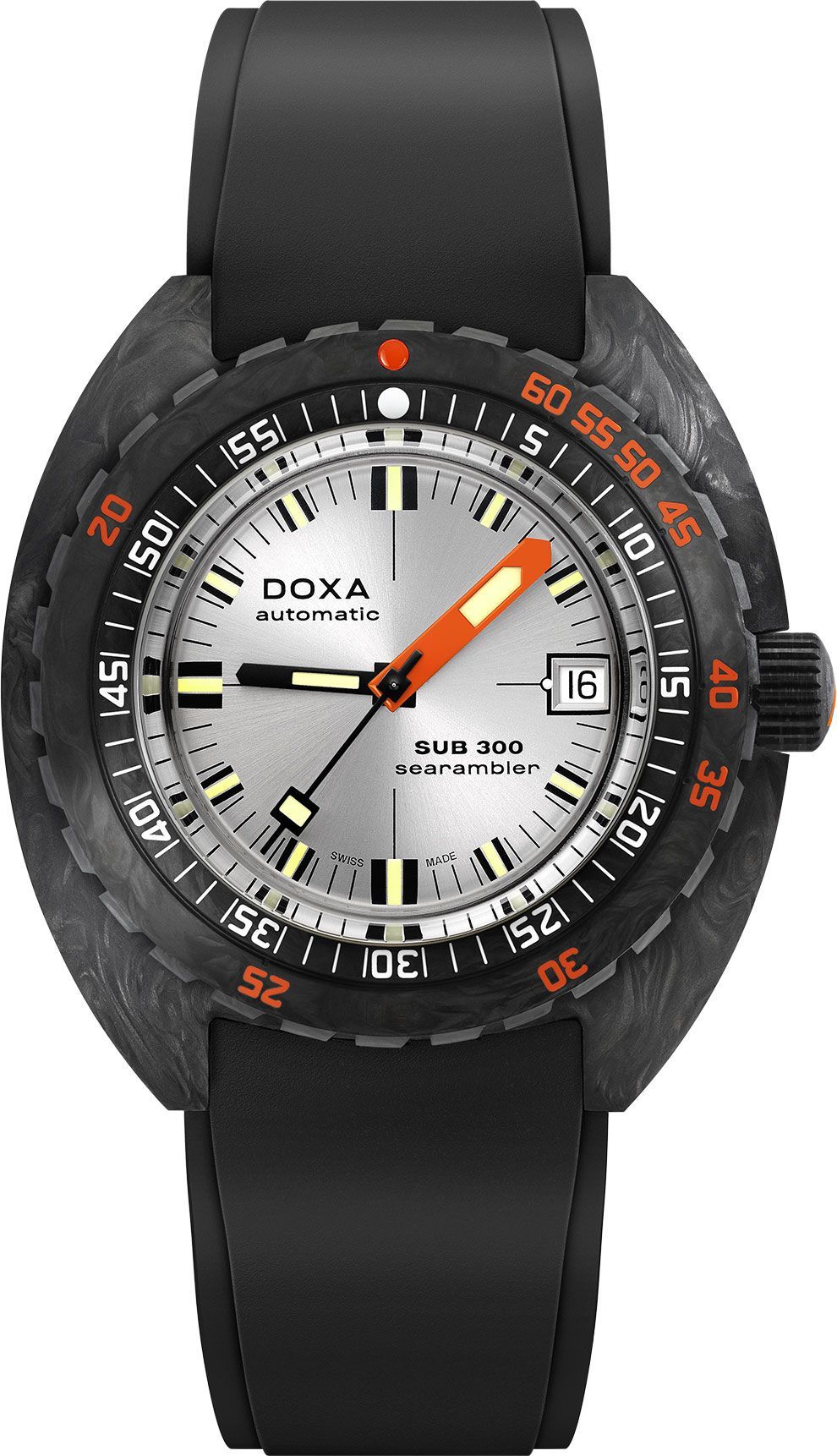 Doxa SUB 300 Carbon Searambler Silver Dial 42 mm Automatic Watch For Men - 1