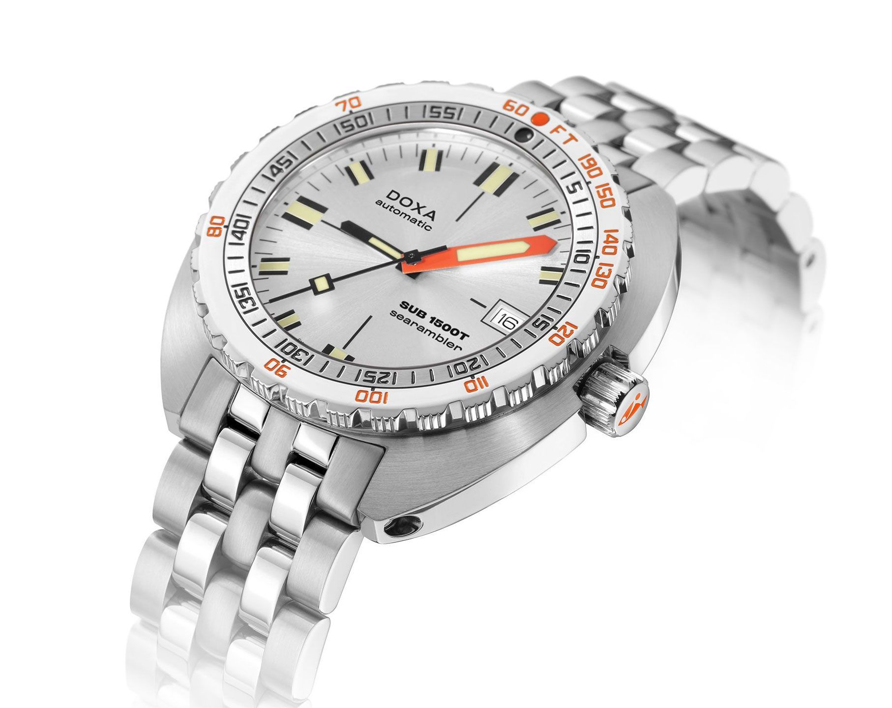 Doxa SUB 1500T Searambler Silver Dial 45 mm Automatic Watch For Men - 2