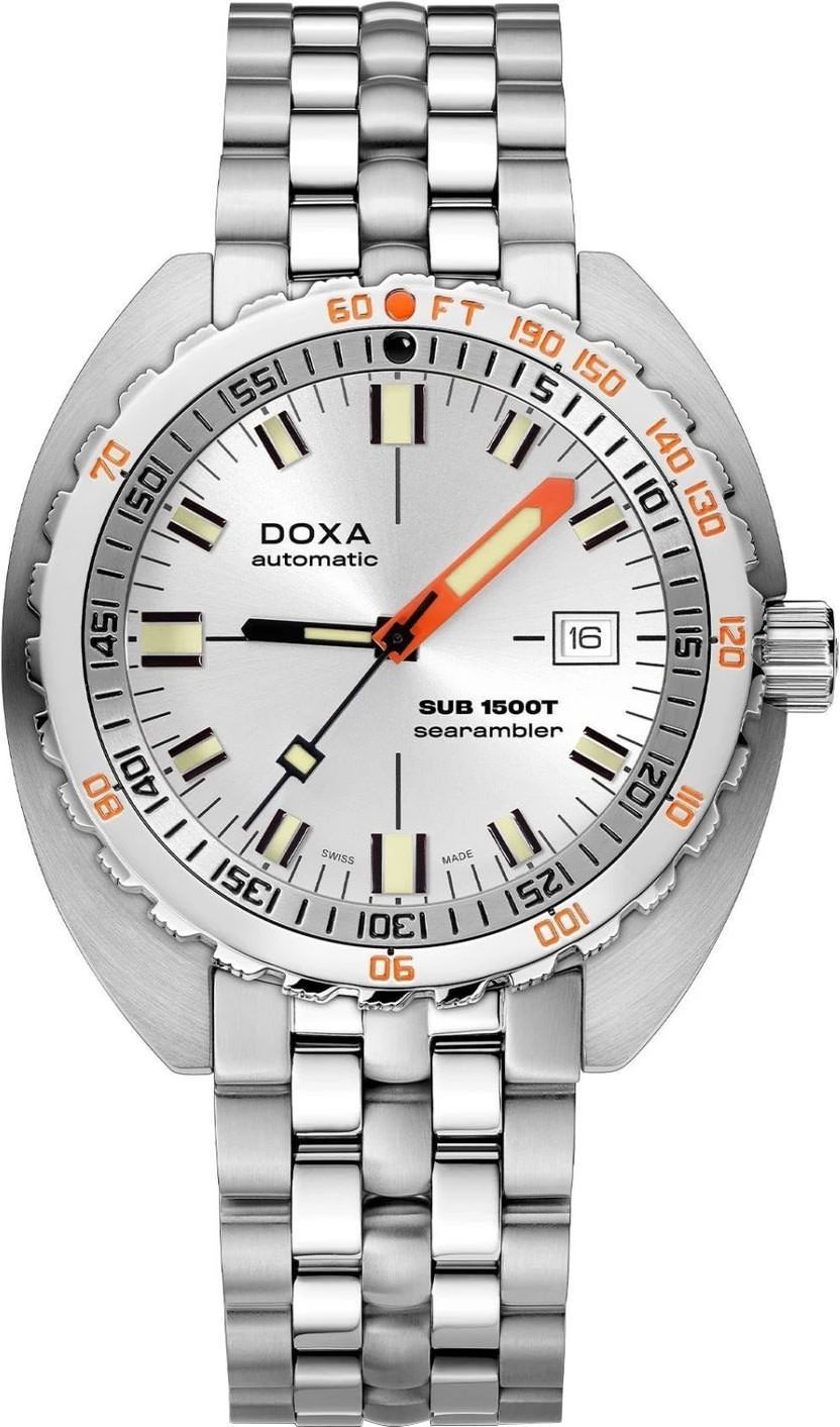 Doxa SUB 1500T Searambler Silver Dial 45 mm Automatic Watch For Men - 1