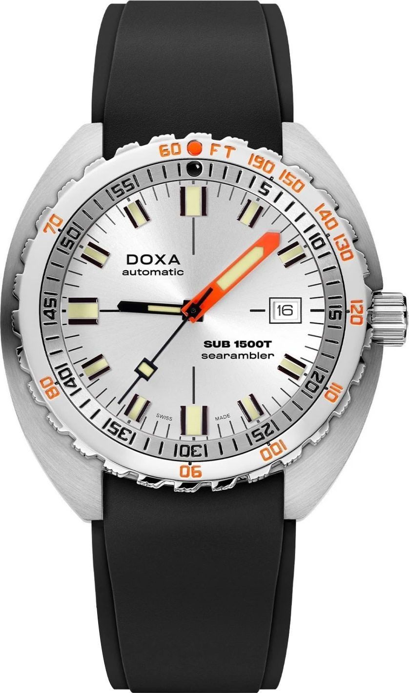 Doxa SUB 1500T Searambler Silver Dial 45 mm Automatic Watch For Men - 1