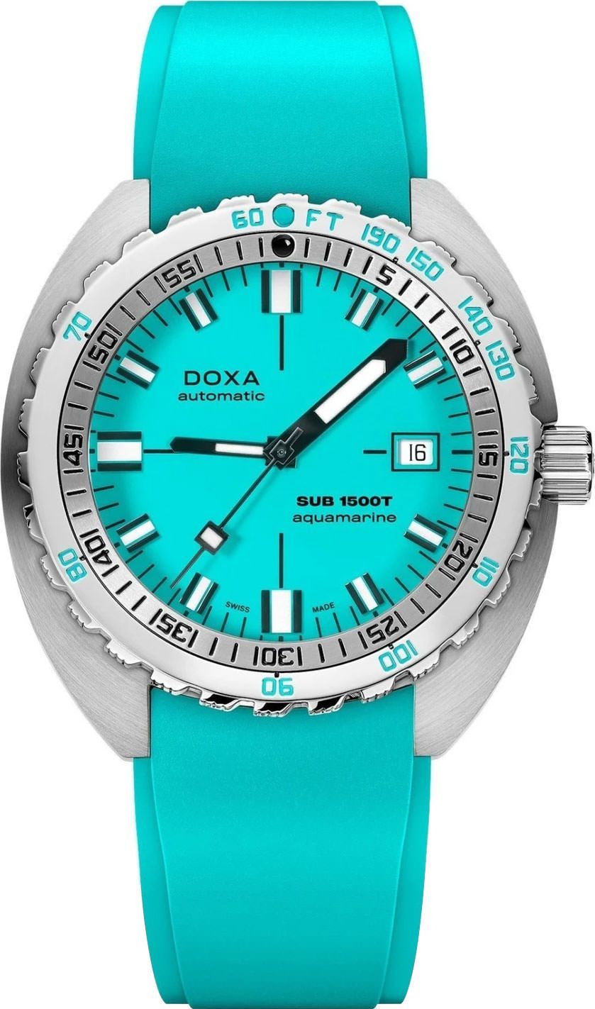 Doxa SUB 1500T Aquamarine Turquoise Dial 45 mm Automatic Watch For Men - 1