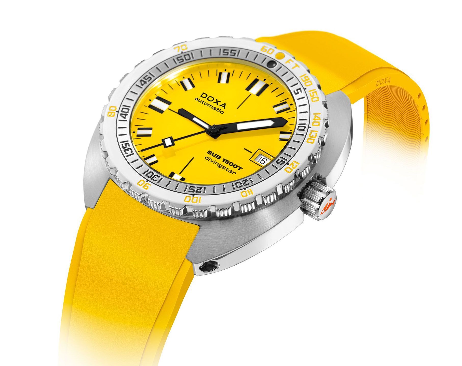 Doxa SUB 1500T Divingstar Yellow Dial 45 mm Automatic Watch For Men - 2
