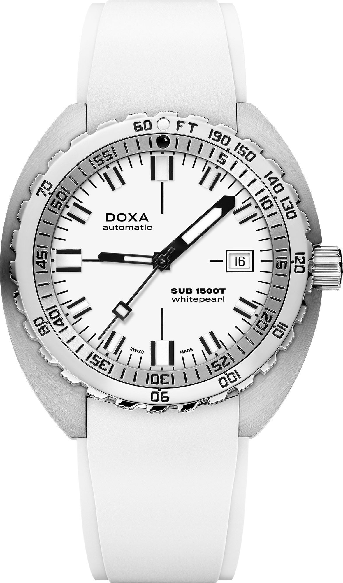 Doxa SUB 1500T Whitepearl White Dial 45 mm Automatic Watch For Men - 1