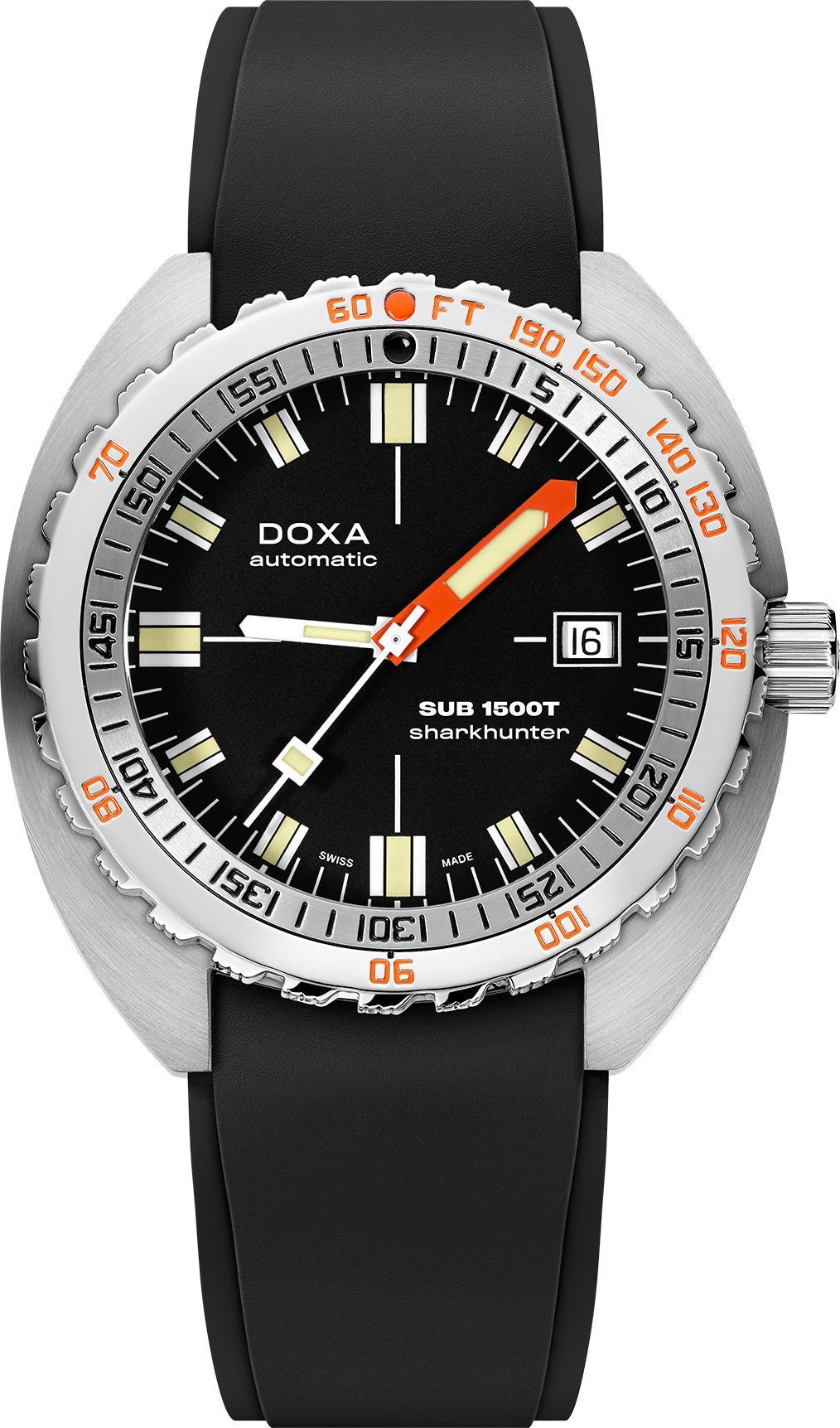 Doxa SUB 1500T Sharkhunter Black Dial 45 mm Automatic Watch For Men - 1
