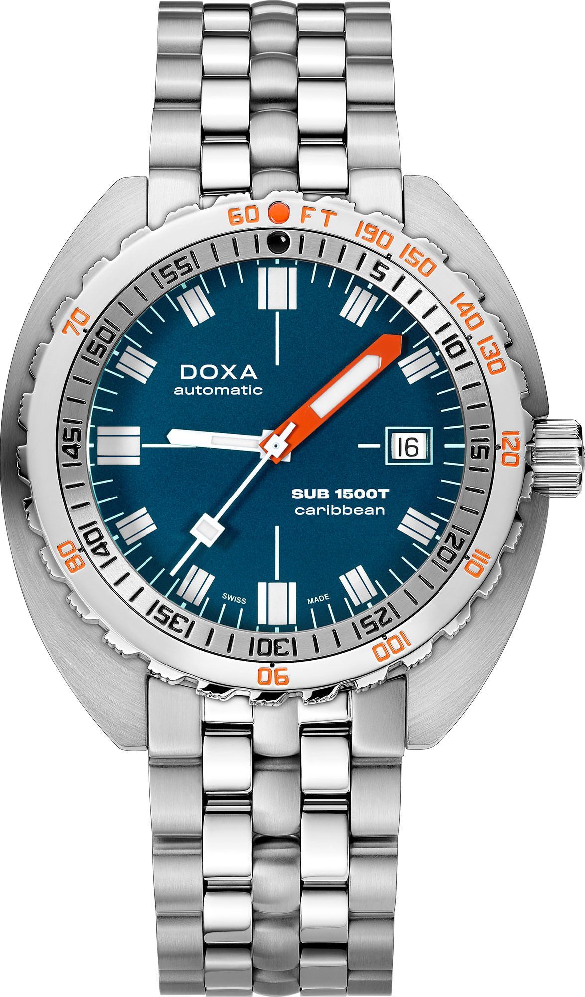 Doxa SUB 1500T Caribbean Blue Dial 45 mm Automatic Watch For Men - 1