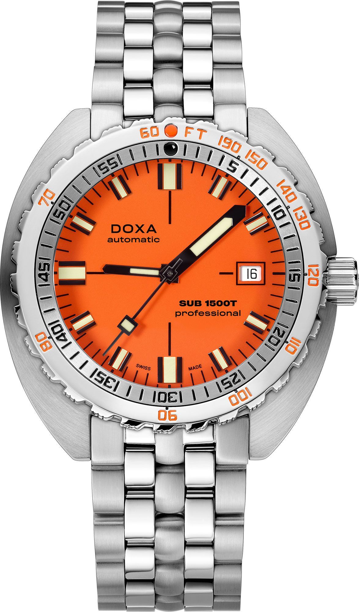 Doxa SUB 1500T Professional Orange Dial 45 mm Automatic Watch For Men - 1