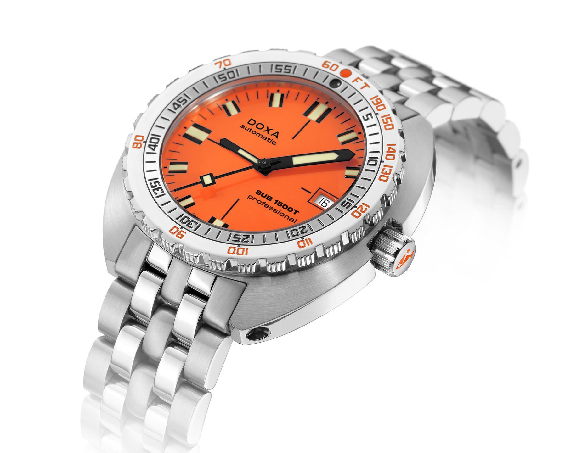 Doxa SUB 1500T Professional Orange Dial 45 mm Automatic Watch For Men - 2