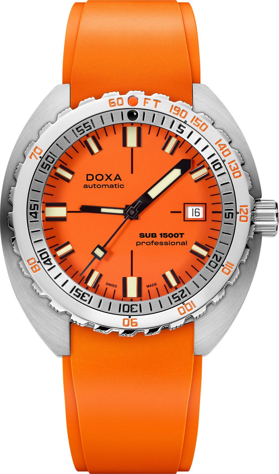 Doxa SUB 1500T Professional Orange Dial 45 mm Automatic Watch For Men - 1