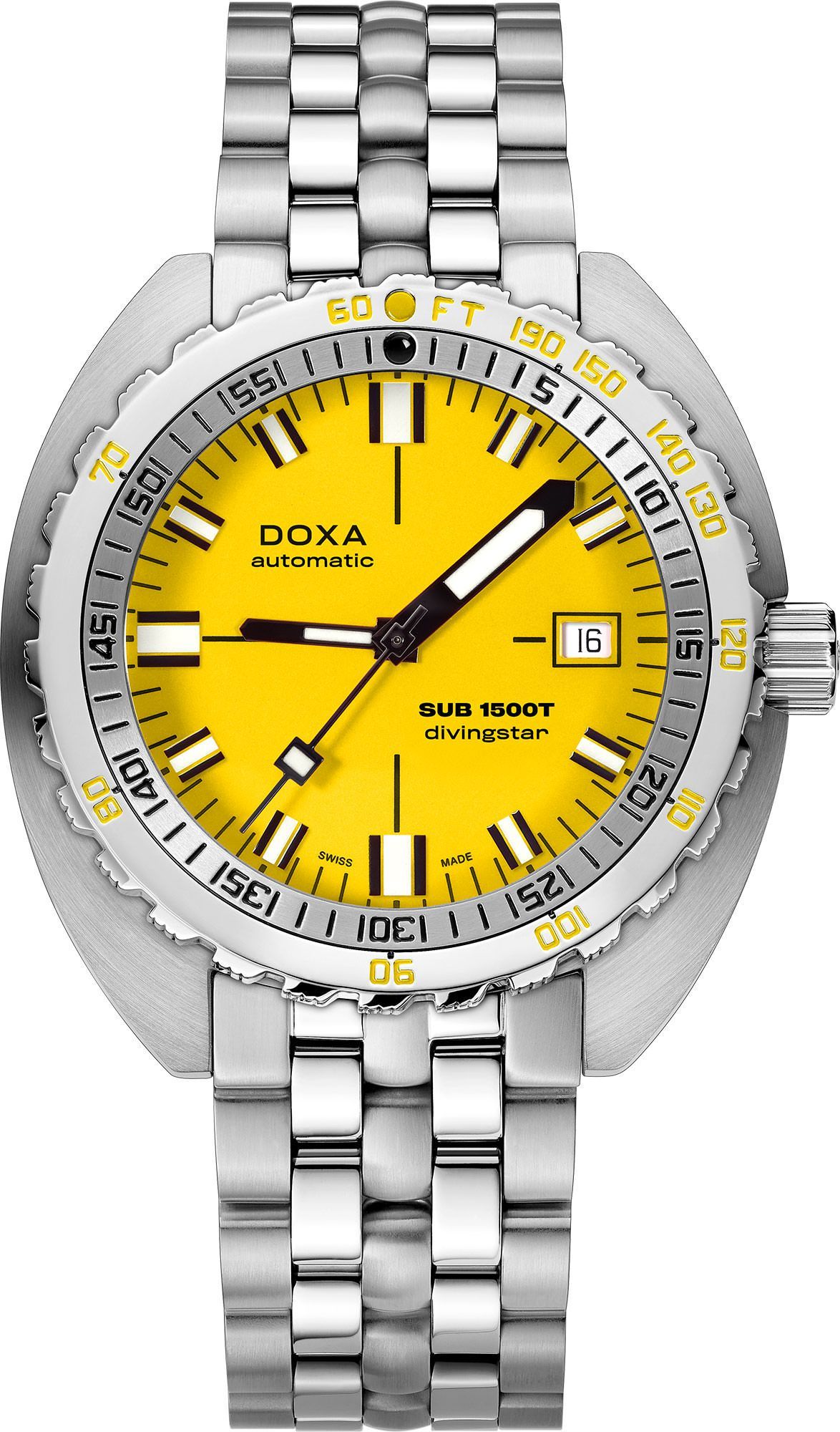 Doxa SUB 1500T Divingstar Yellow Dial 45 mm Automatic Watch For Men - 1