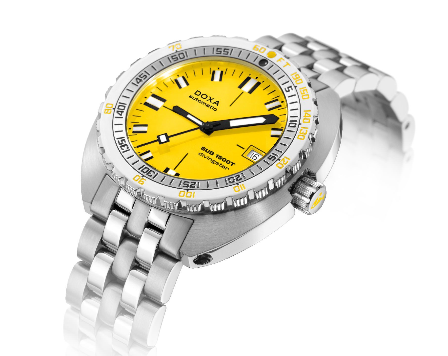 Doxa SUB 1500T Divingstar Yellow Dial 45 mm Automatic Watch For Men - 2