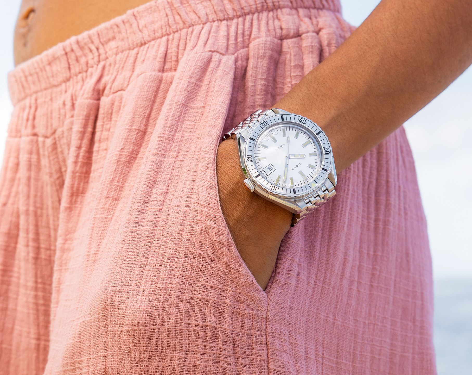 Wrist Female 42 Millimeter Watch Wrist Watch Silver Line Watches - Main Image