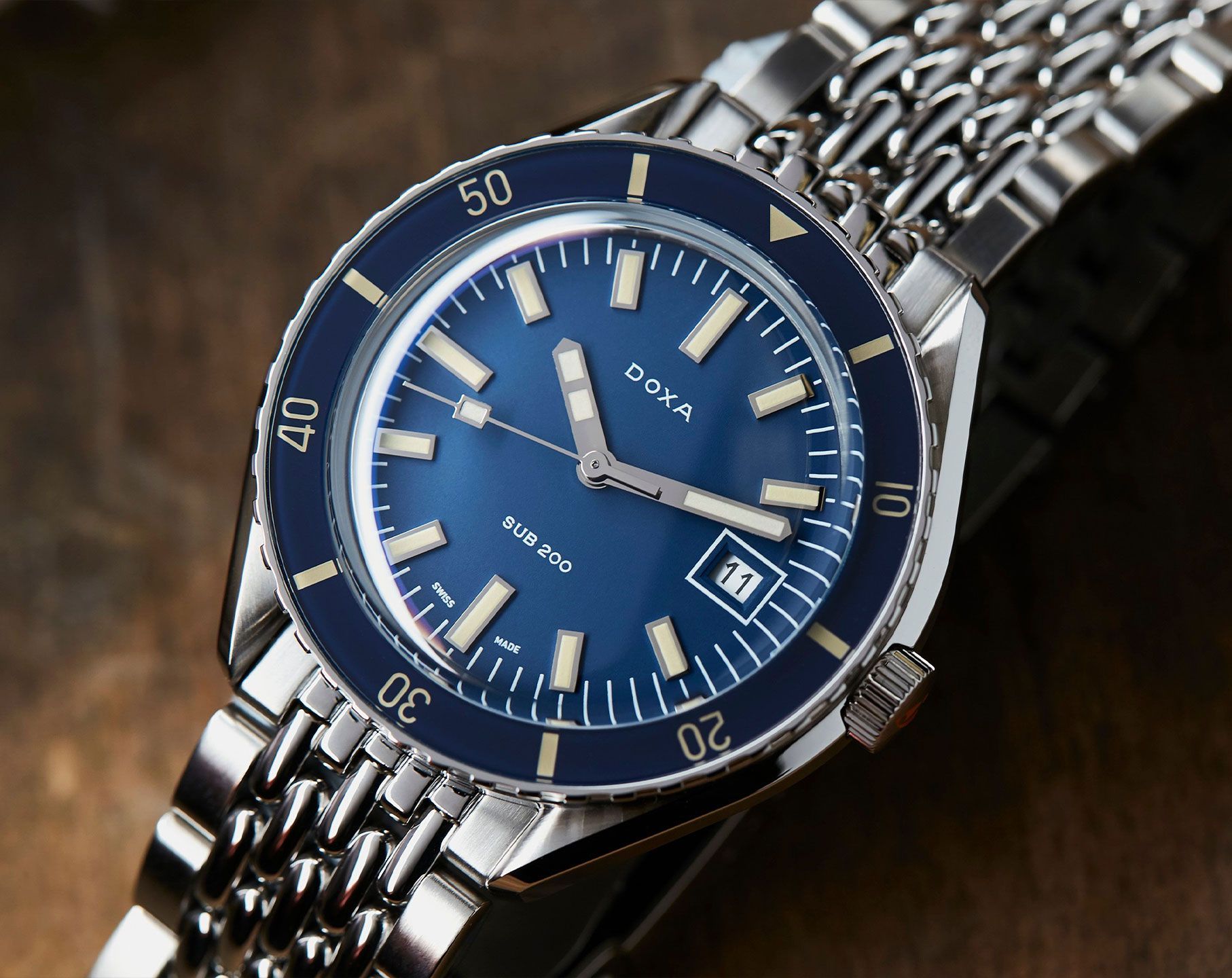 Doxa Caribbean 42 mm Watch in Blue Dial For Men - 5