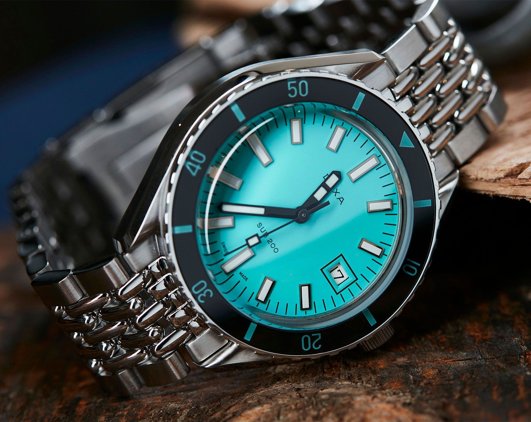 Doxa Aquamarine 42 mm Watch in Turquoise Dial For Men - 7